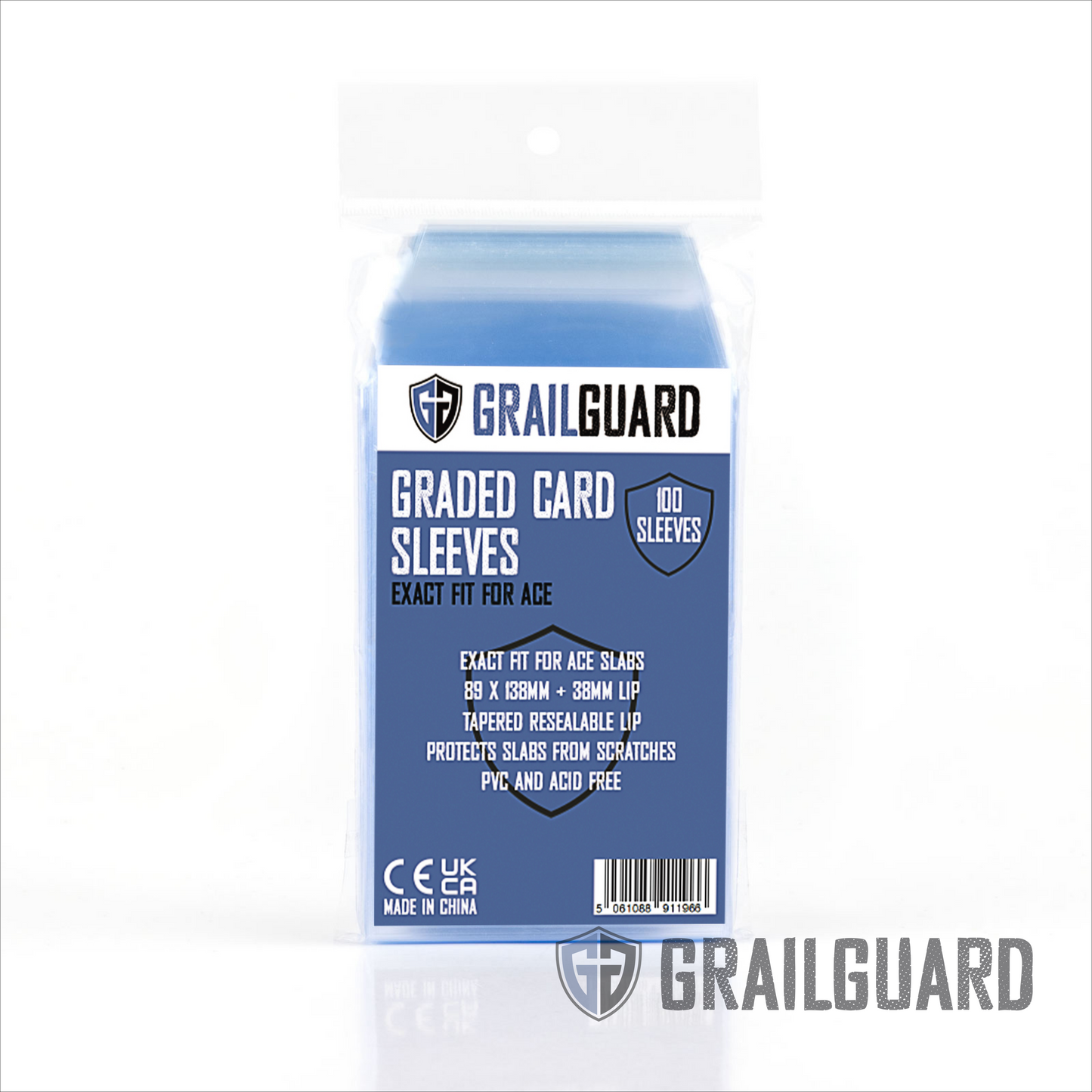 Grail Guard Graded Card Slab Sleeves - ACE Perfect Fit (Carton - 50 packs)