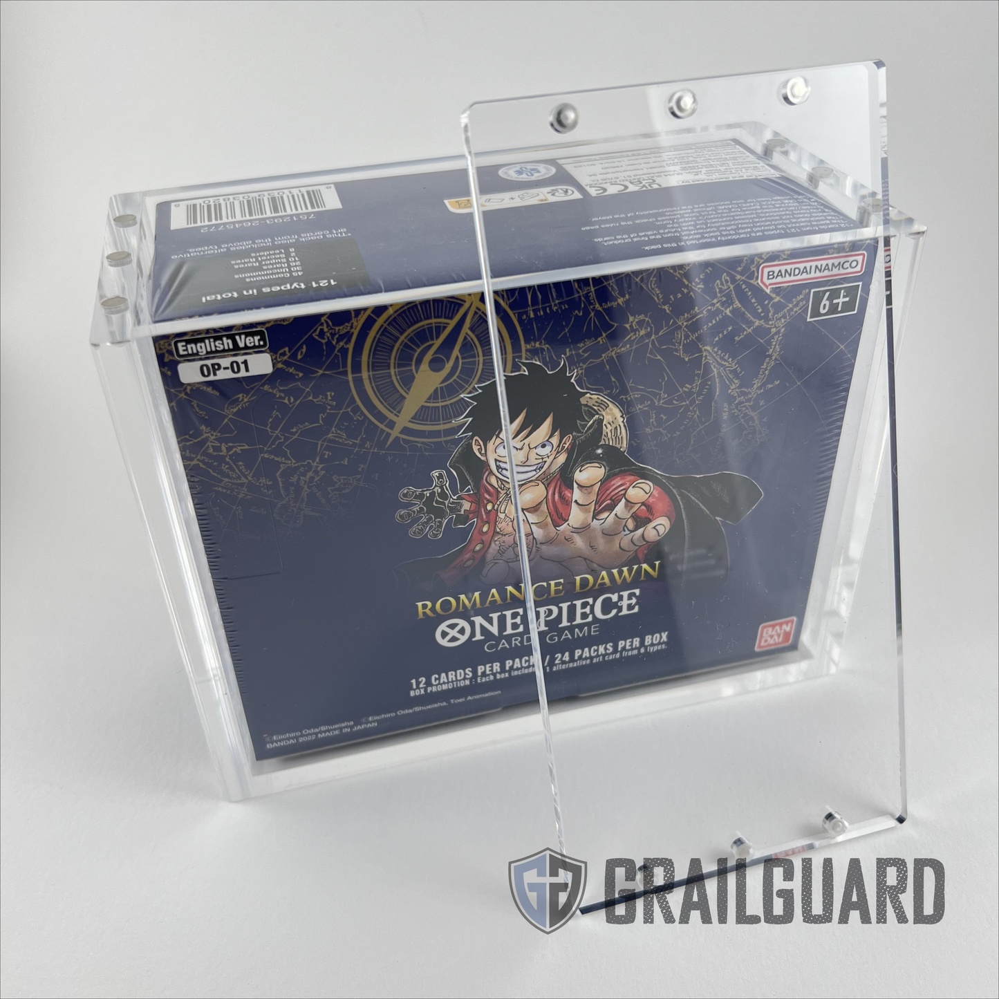 One Piece English Booster Box Acrylic Display Protector Case All Sizes OP01-16