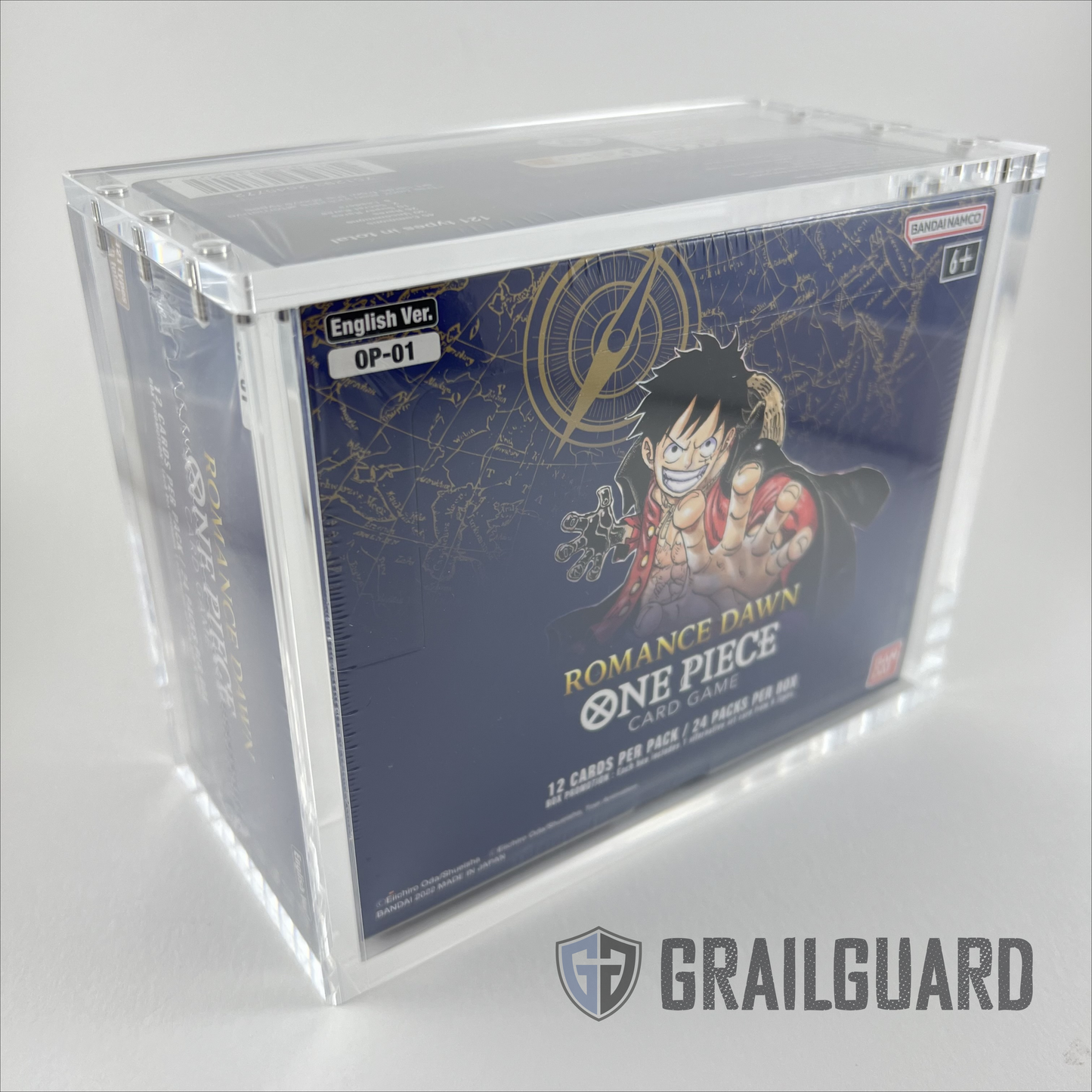 One Piece English Booster Box Acrylic Display Protector Case All Sizes OP01-16