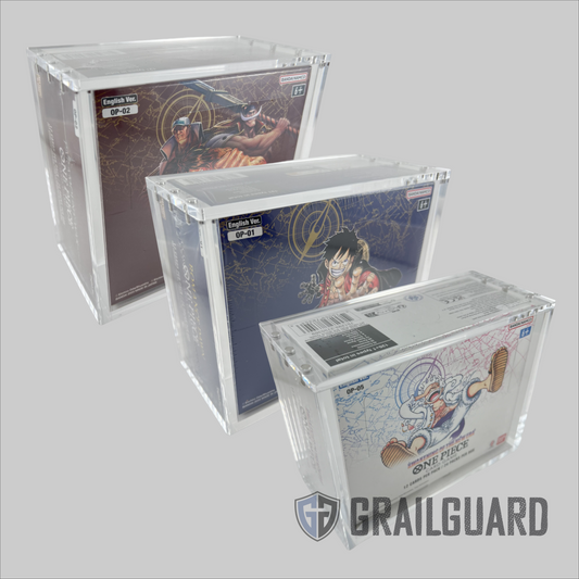 One Piece English Booster Box Acrylic Display Protector Case All Sizes OP01-16